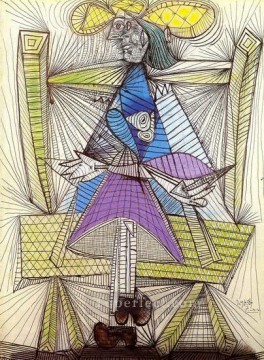  Maar Pintura - Mujer sentada Dora Maar 1938 Pablo Picasso